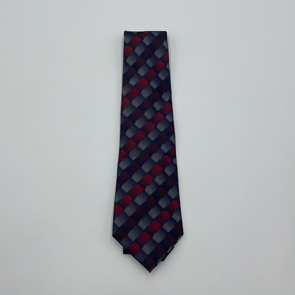 Blue and red 100% silk Kent & Cole necktie